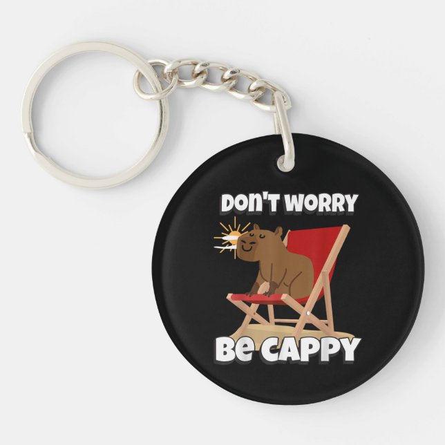 Oroa dig inte, Var Cappy, Söt Capybara Present Dju (Framsidan)