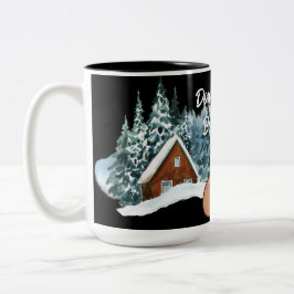 Oroa dig inte, var cappy: Vinterservicen Två-Tonad Mugg