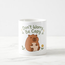 Oroa dig inte, var Capy Söt Capybara-mugg Kaffemugg