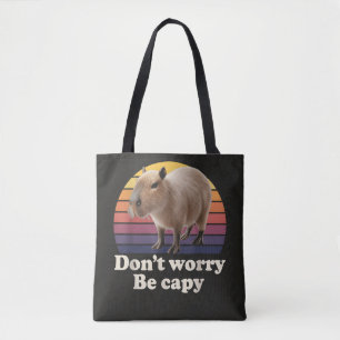 Oroa dig inte, var Capy Söt Capybara Pundesign Tygkasse