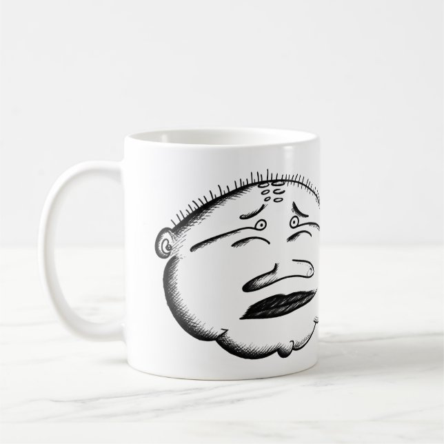 Oroa dig inte, var glad kaffemugg (Vänster)