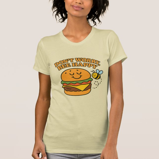 “Oroa dig inte, Var Glad” T-Shirt (Framsida)
