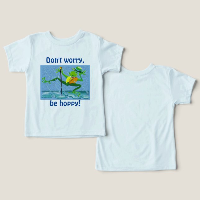 Oroa dig inte, var hoppfull! t shirt (Design fram och bak)