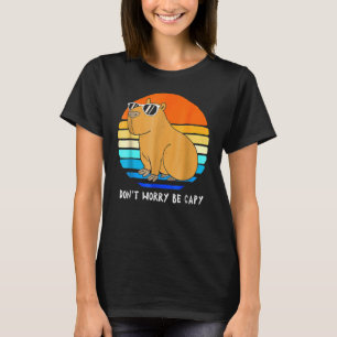 Oroa dig inte, var kapabel - Capybara Vintage Retr T Shirt