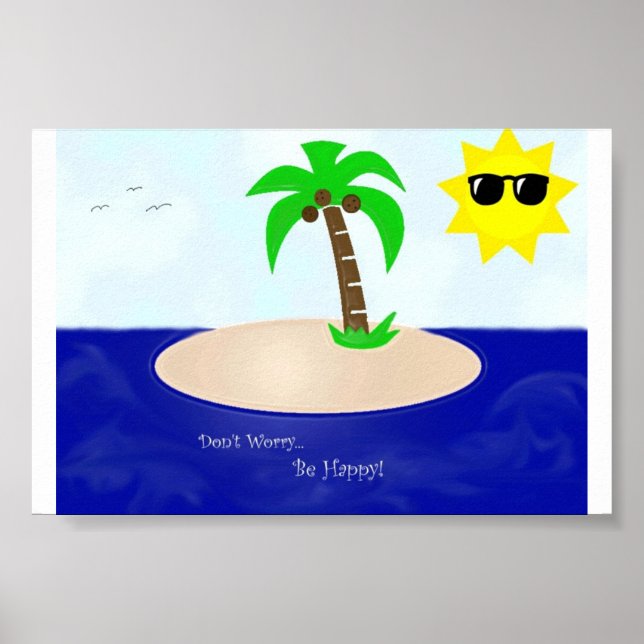 Oroa dig inte, var Lycklig! Poster (Framsidan)