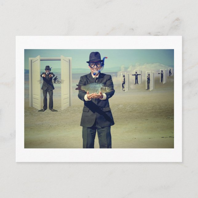 Oroa dig inte, var lycklig vykort (Framsida)