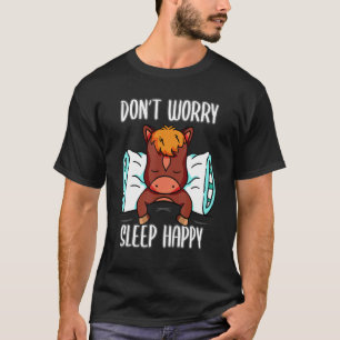 Oroa dig sov lycklig! Pyjamas med söt häst s T Shirt