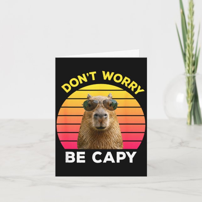 Oroa dig var capy rolig capybara  kort (Framsida)