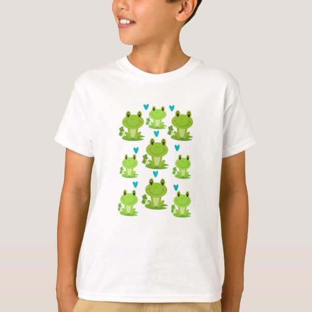 Oroa Er Dig, Var Glad: Den Lyckliga Grodparaden T Shirt (Framsida)