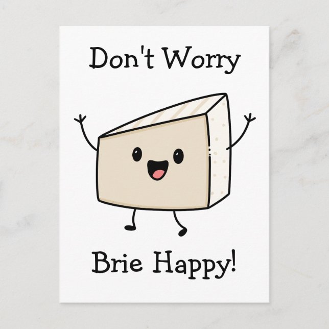 Oroa Er Inte Brie Glad Ost Vykort (Framsida)