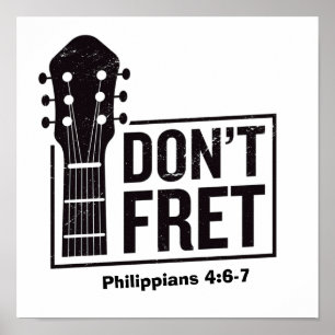 Oroa er inte (Filipper 4:6-7) Gitarr Poster