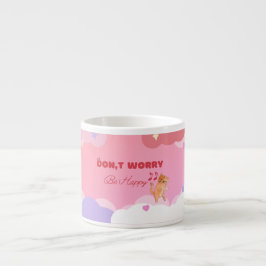 “Oroa Er Inte Lycklig” | Rolig Och Lekfull Design Espressomugg