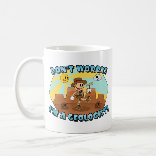 Oroa er! Jag är en geolog! Kaffemugg (Vänster)