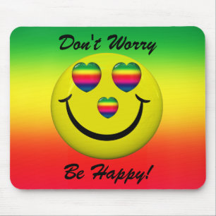Oroa inte är lyckligt ansikte Mousepad Musmatta