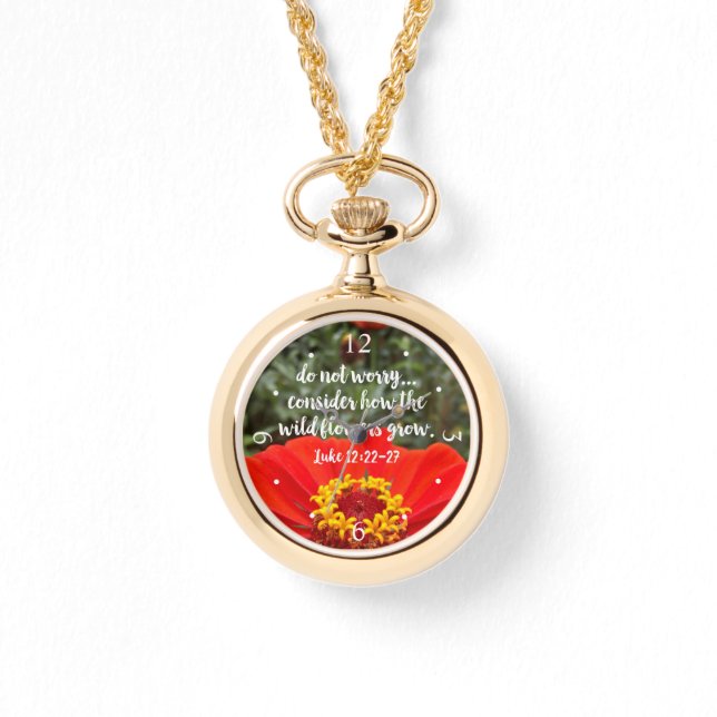 oroa inte orange-zinkblomman armbandsur (Framsida)