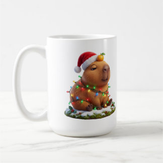 Oroad Capybara i julbelysning Kaffe Mugg