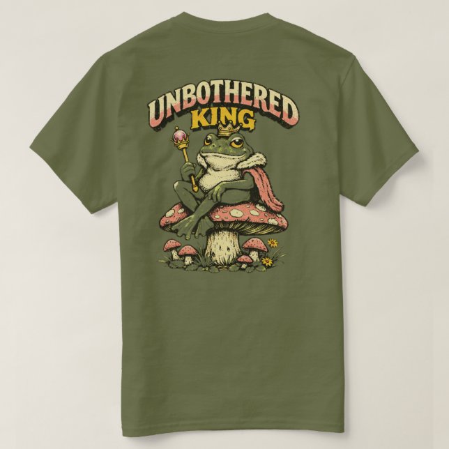 “Oroade kung” Avslappnad groddesign  T Shirt (Design baksida)