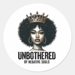 Oroade Sy Black Queen Afroamerikanska Damer Runt Klistermärke