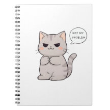 Oroande katt "Inte mitt problem" Rolig design