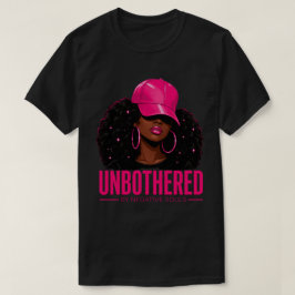 Oroande rosa mössa afro kvinna urban konst t shirt