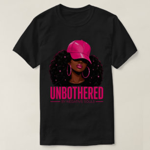 Oroande rosa mössa afro kvinna urban konst t shirt