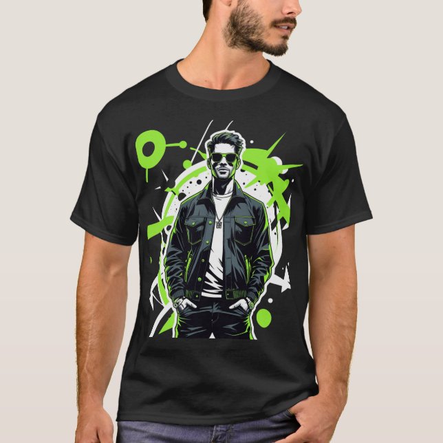 Oroande Stil T Shirt (Framsida)