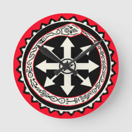 Oroburos med Chaos Star Rund Klocka