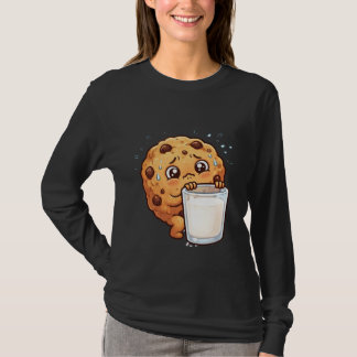 Orolig chokladkakoraktär som gömmer sig t shirt