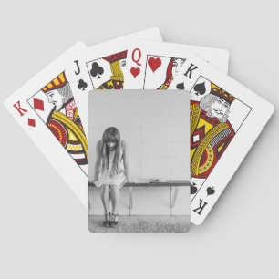 Orolig flicka casinokort