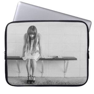 Orolig flicka laptop fodral