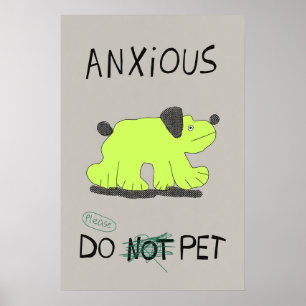 Orolig Hund Japansk Abstrakt Bauhaus Formel Poster