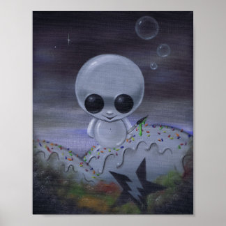 orolig konstutskrift poster