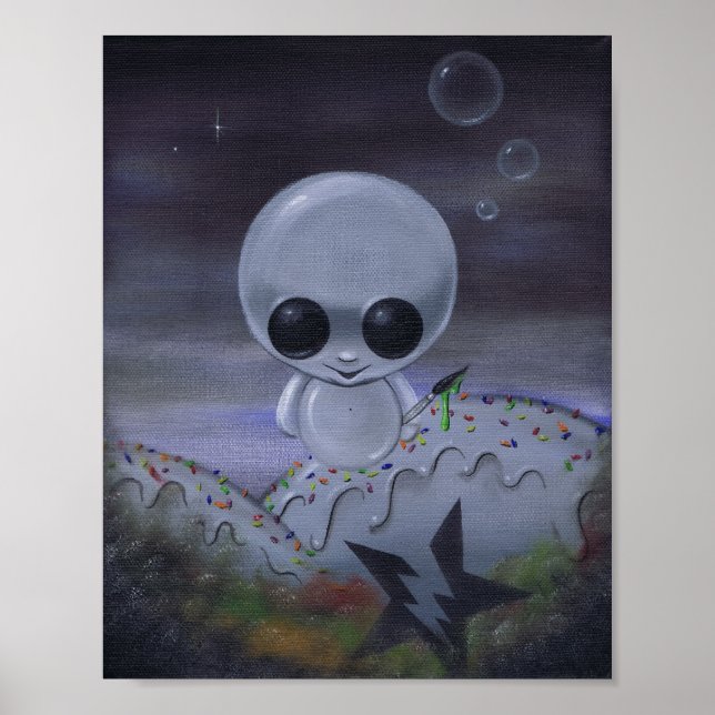 orolig konstutskrift poster (Framsidan)