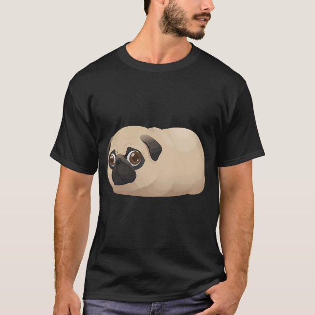 Orolig Potatis Sött Pug Liv T Shirt (Framsida)