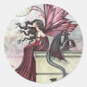 Orolig Ruby Älv-drake Klistermärke