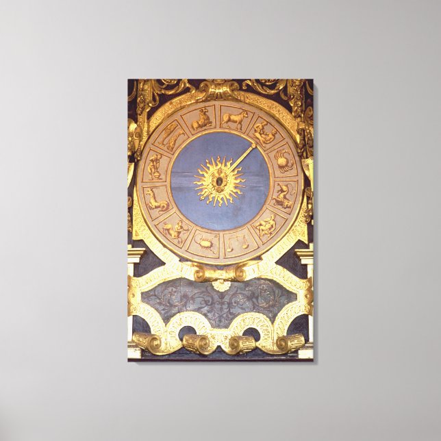Orologio Zodicale (Zodiac Clock) (fresco and gilde Canvastryck (Framsida)
