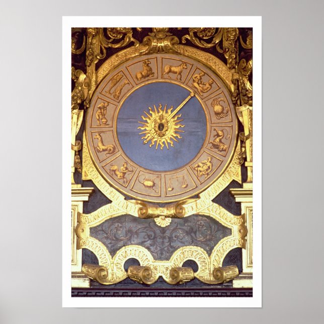 Orologio Zodicale (Zodiac Clock) (fresco and gilde Poster (Framsidan)