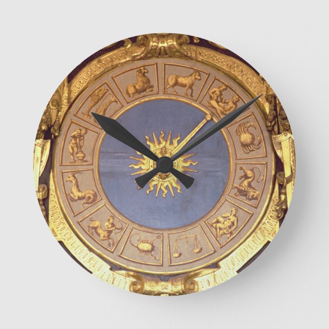 Orologio Zodicale (Zodiac Clock) (fresco and gilde Rund Klocka (Framsida)