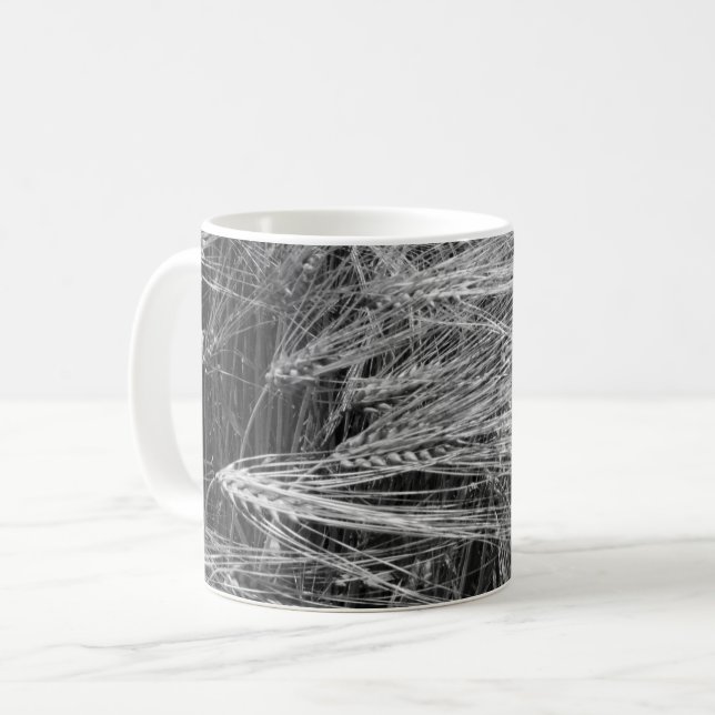 Öron av moget korn (Hordeum vulgare) Kaffemugg (Framsida vänster)
