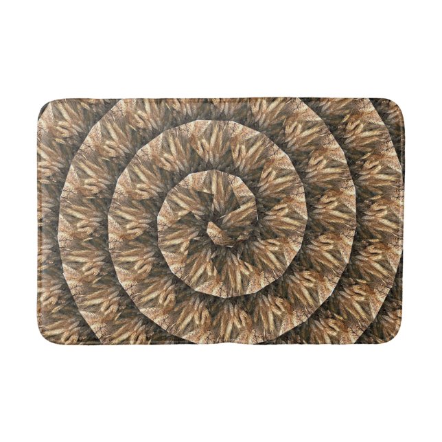 Öron av vete i Abstrakt Spiral Mönster, Badrumsmatta (Framsidan)