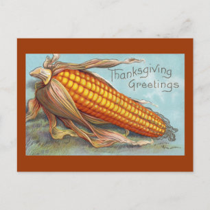 Öron i Maj Vintage Thanksgiving Helg Vykort