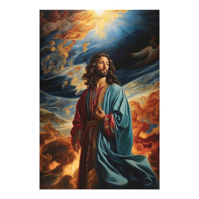 *~* Oron Jesus Planet Earth AP50 Cosmos Fototryck (Framsidan)