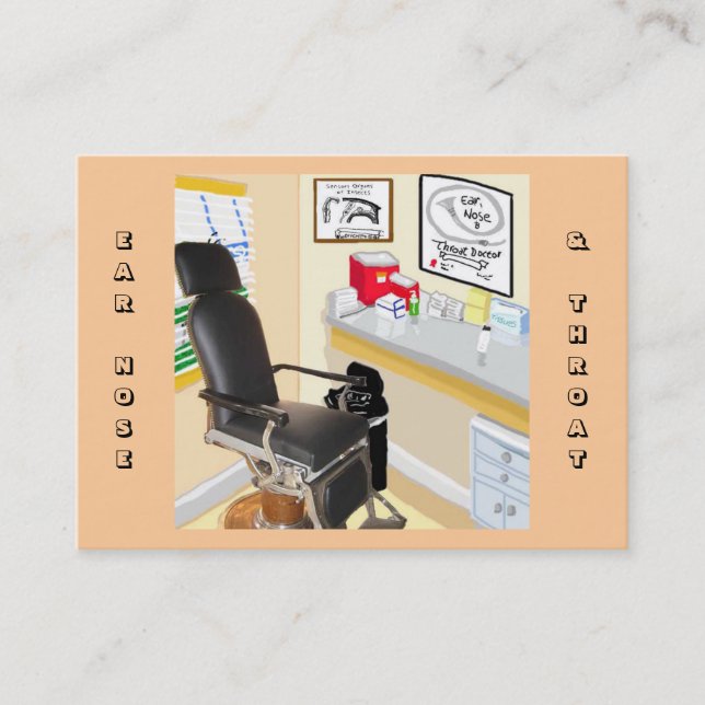 Öron, näsa och Doktor Affärskort Visitkort (Framsida)