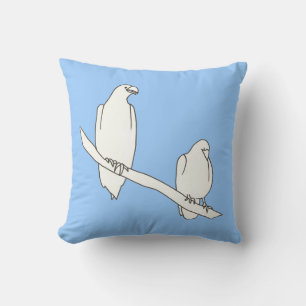 Öron och pekdon konturlinje Teckning Pillow Kudde