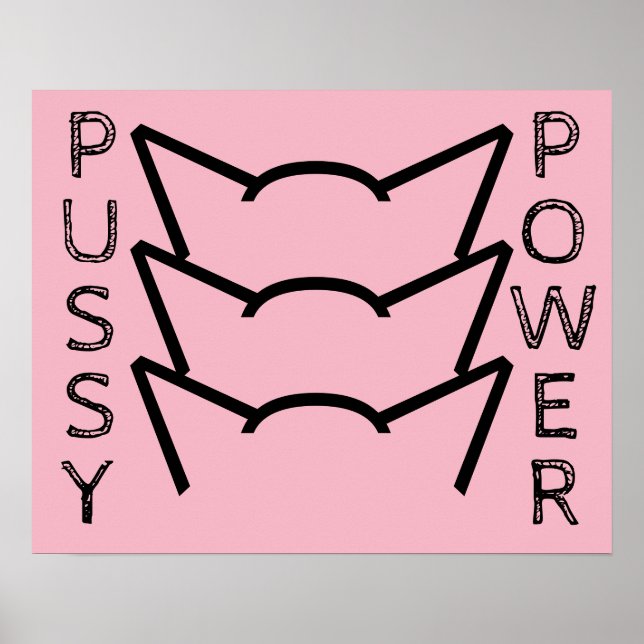 Öron Rosa motståndsprovning mot kvinnor Protest mo Poster (Framsidan)