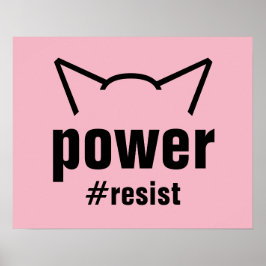 Öron Rosa motståndsprovning mot kvinnor Protest mo Poster