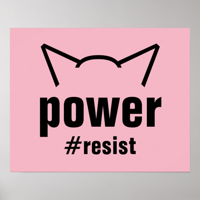 Öron Rosa motståndsprovning mot kvinnor Protest mo Poster (Framsidan)