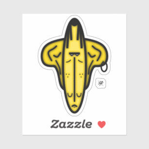 Öron - tecknad ansikte Sticker v2 Klistermärken