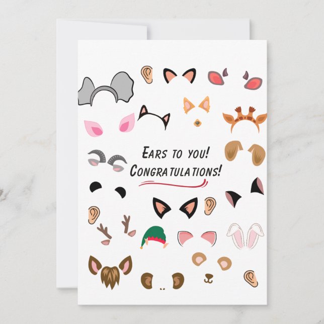 Öron till dig! inbjudningar (Framsida)