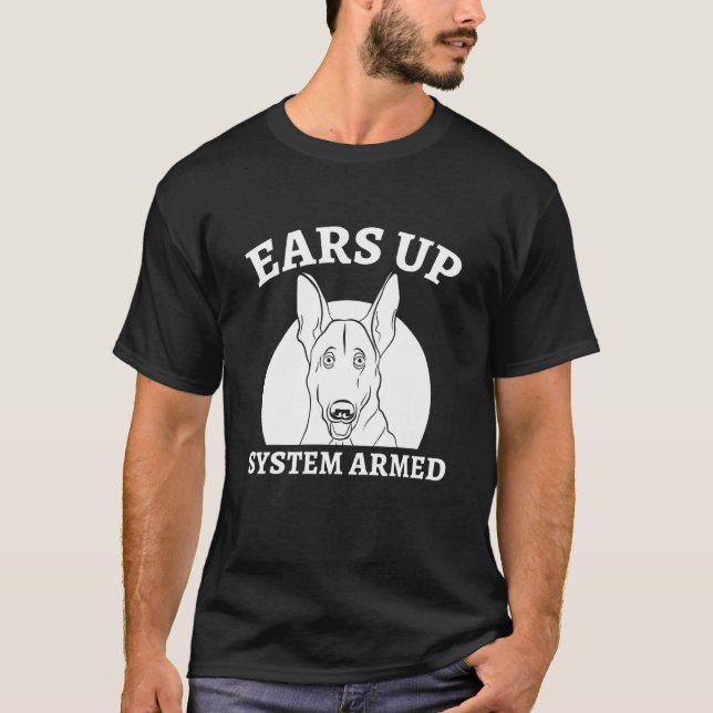 Öron Up System Arde German Sheprherd T Shirt (Framsida)